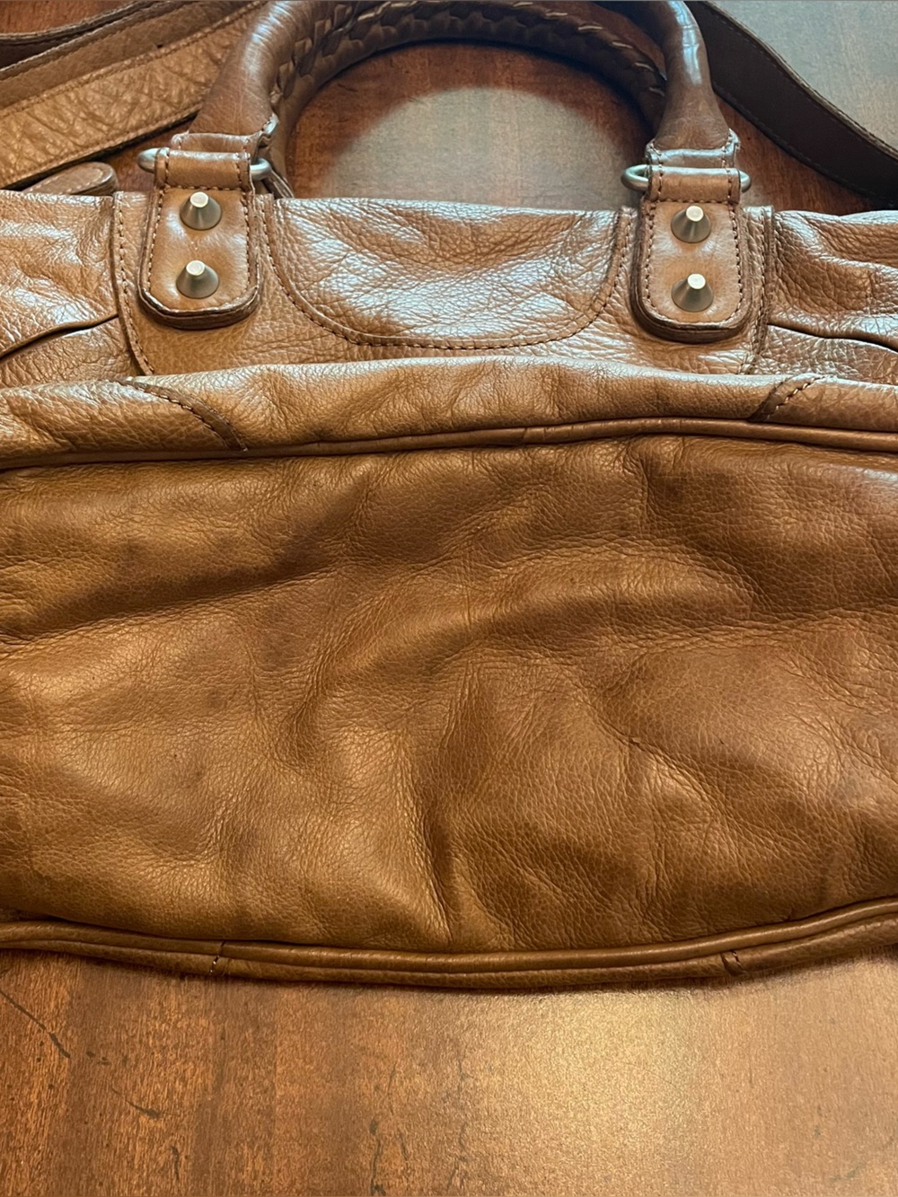 Liebeskind Berlin Vintage Leather Esther Satchel - Brown - Silver Hardware - Picture 4 of 12